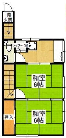 青葉町アパートの物件間取画像